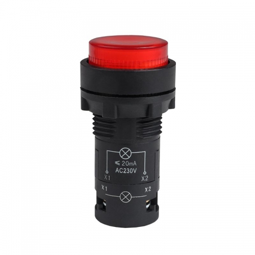 Кнопка с подсветкой OptiSignal Compact D22 С7-PL-M410 красн. 1НО 230В AC XB7NW34M1 КЭАЗ 362101 362101