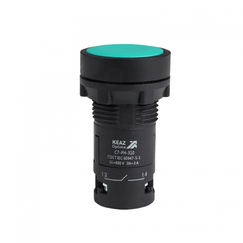 Кнопка с фиксацией OptiSignal Compact D22 С7-PH-310 зел. 1НО XB7NH31 КЭАЗ 362062 362062