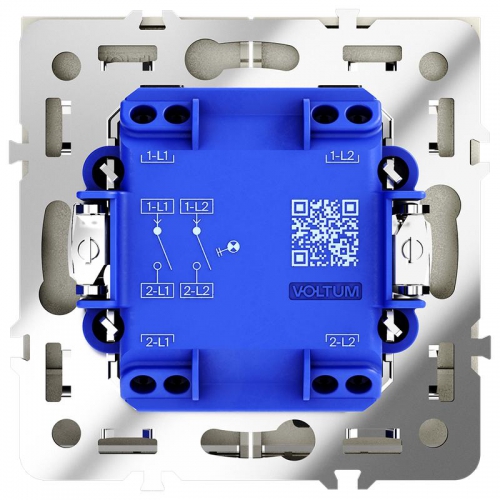 Выключатель 2-кл. СП S70 10А с подсветкой механизм шелк Voltum VLS020204 VLS020204