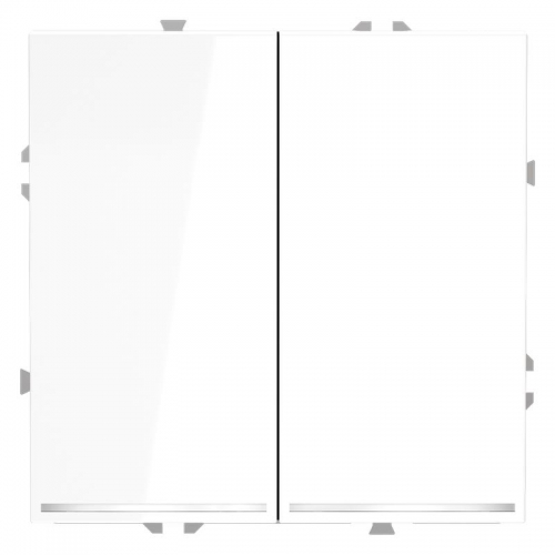 Переключатель проходной 2-кл. СП S70 10А с подсветкой механизм бел. глянцевый Voltum VLS020401 VLS020401