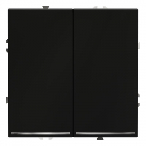 Переключатель проходной 2-кл. СП S70 10А с подсветкой механизм черн. матов. Voltum VLS020408 VLS020408