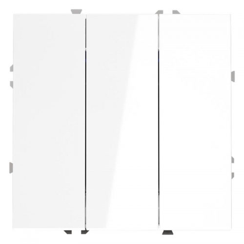 Выключатель 3-кл. СП S70 10А механизм бел. глянцевый Voltum VLS030101 VLS030101