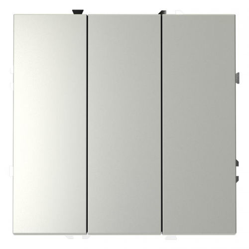 Выключатель 3-кл. СП S70 10А механизм сталь Voltum VLS030105 VLS030105