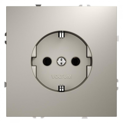 Розетка 1-м СП S70 16А с заземл. механизм кашемир Voltum VLS040103 VLS040103