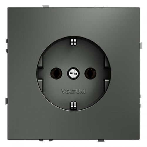 Розетка 1-м СП S70 16А с заземл. механизм титан Voltum VLS040106 VLS040106