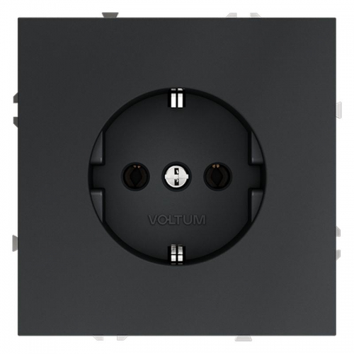 Розетка 1-м СП S70 16А с заземл. механизм графит Voltum VLS040107 VLS040107