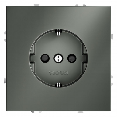 Розетка 1-м СП S70 16А с заземл. защ. шторки механизм титан Voltum VLS040206 VLS040206