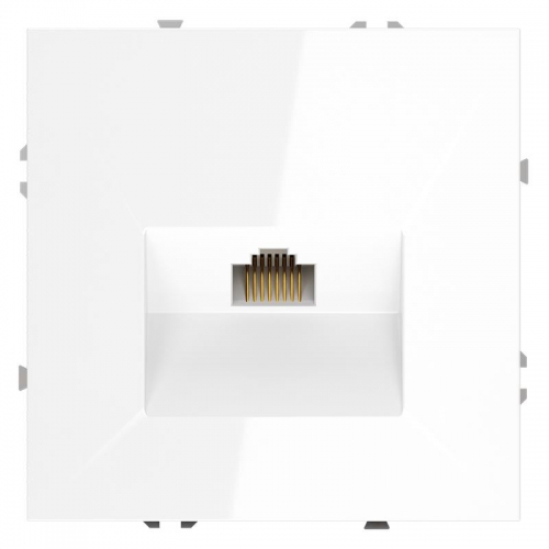 Розетка компьютерная 1-м СП S70 RJ45 кат.6 механизм бел. глянцевый Voltum VLS060101 VLS060101