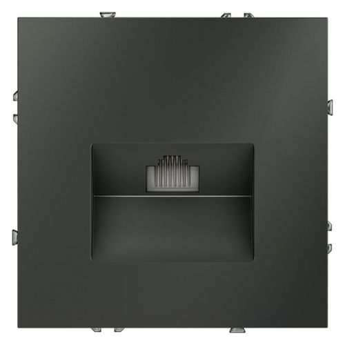 Розетка компьютерная 1-м СП S70 RJ45 кат.6 механизм титан Voltum VLS060106 VLS060106