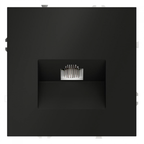 Розетка компьютерная 1-м СП S70 RJ45 кат.6 механизм черн. матов. Voltum VLS060108 VLS060108