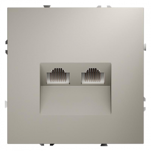 Розетка компьютерная 2-м СП S70 RJ45 + RJ45 кат.6 механизм кашемир Voltum VLS060203 VLS060203