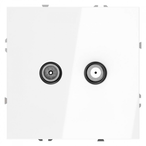 Розетка телевизионная оконечная TV + SAT 2-м СП S70 механизм бел. глянцевый Voltum VLS060401 VLS060401