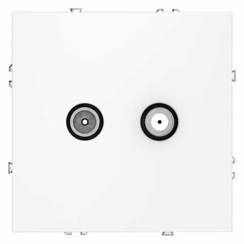 Розетка телевизионная оконечная TV + SAT 2-м СП S70 механизм бел. матов. Voltum VLS060402 VLS060402