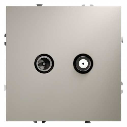 Розетка телевизионная оконечная TV + SAT 2-м СП S70 механизм кашемир Voltum VLS060403 VLS060403