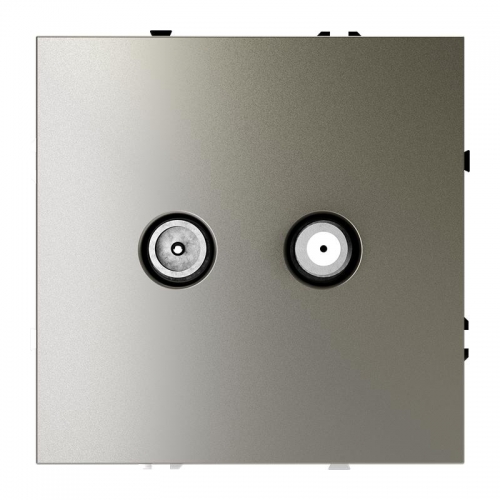 Розетка телевизионная оконечная TV + SAT 2-м СП S70 механизм шелк Voltum VLS060404 VLS060404