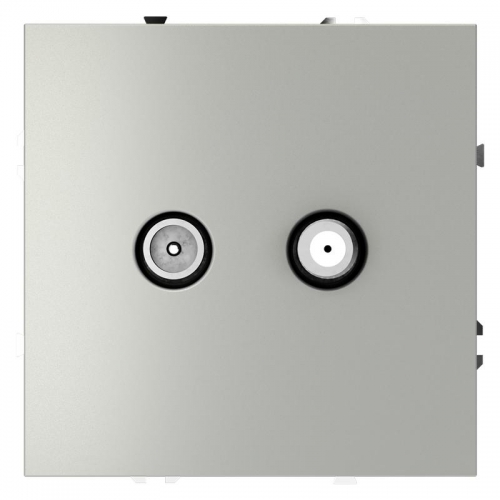 Розетка телевизионная оконечная TV + SAT 2-м СП S70 механизм сталь Voltum VLS060405 VLS060405