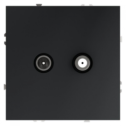 Розетка телевизионная оконечная TV + SAT 2-м СП S70 механизм графит Voltum VLS060407 VLS060407