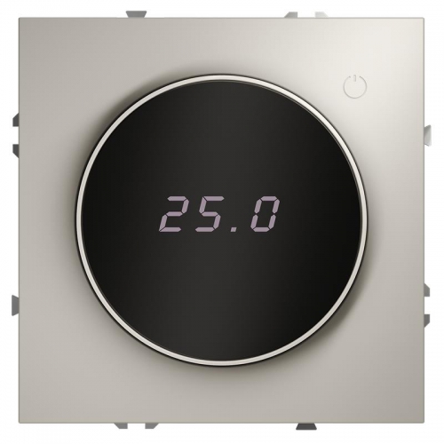 Терморегулятор электронный S70 с индикацией и датчиком для теплого пола механизм кашемир Voltum VLS070103 VLS070103