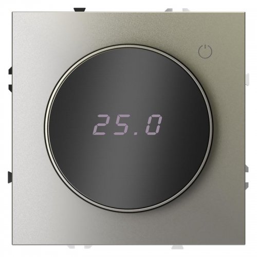 Терморегулятор электронный S70 с индикацией и датчиком для теплого пола механизм шелк Voltum VLS070104 VLS070104