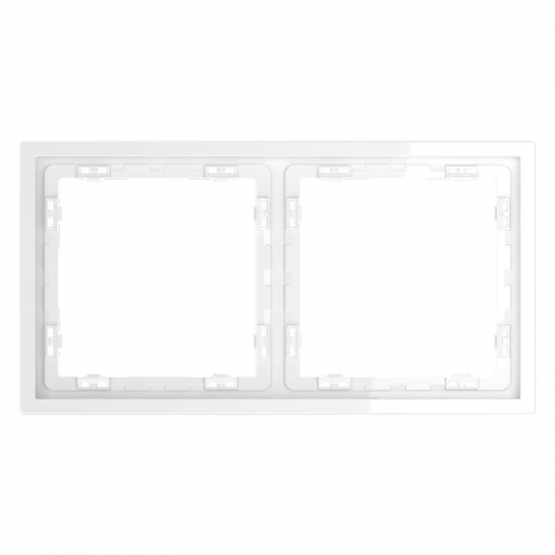 Рамка 2-м S70 пластик. бел. глянцевый Voltum VLS100201 VLS100201