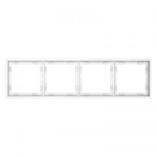 Рамка 4-м S70 пластик. бел. матов. Voltum VLS100402 VLS100402