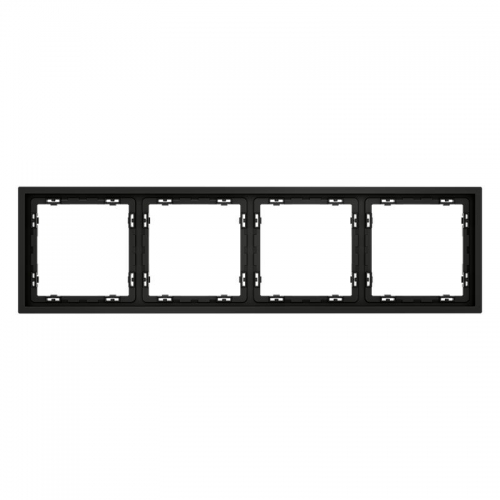 Рамка 4-м S70 пластик. черн. матов. Voltum VLS100408 VLS100408