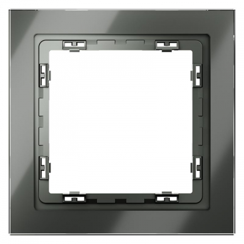 Рамка 1-м. S70 стеклян. титан Voltum VLS110106 VLS110106