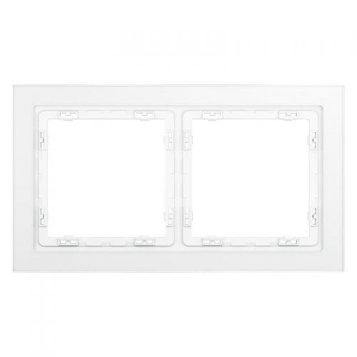 Рамка 2-м S70 стеклян. бел. матов. Voltum VLS110202 VLS110202