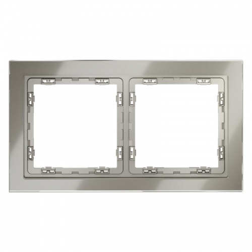 Рамка 2-м S70 стеклян. шелк Voltum VLS110204 VLS110204