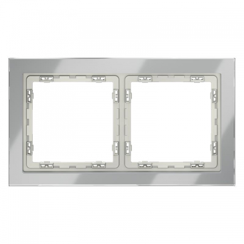 Рамка 2-м S70 стеклян. сталь Voltum VLS110205 VLS110205