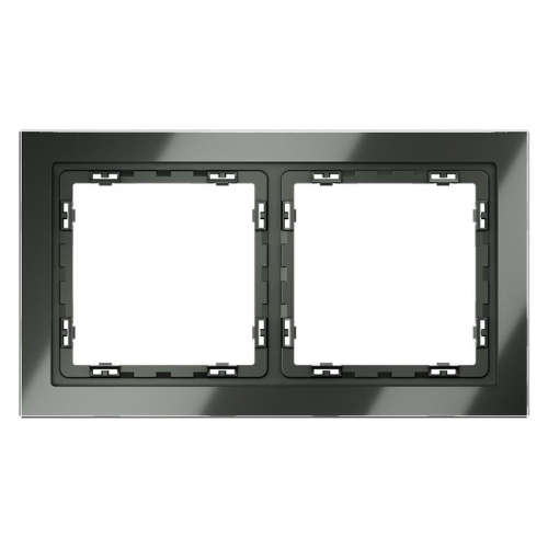 Рамка 2-м S70 стеклян. титан Voltum VLS110206 VLS110206