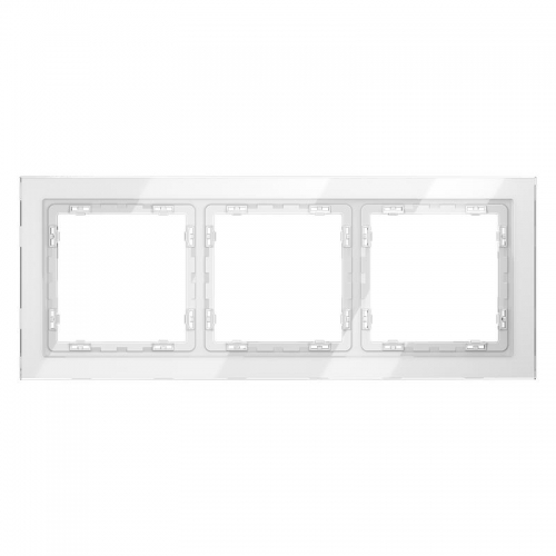 Рамка 3-м S70 стеклян. бел. Voltum VLS110301 VLS110301