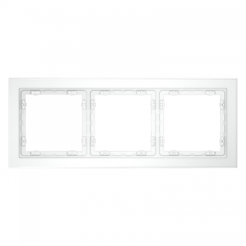 Рамка 3-м S70 стеклян. бел. матов. Voltum VLS110302 VLS110302