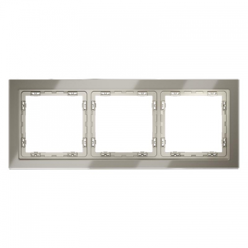 Рамка 3-м S70 стеклян. шелк Voltum VLS110304 VLS110304