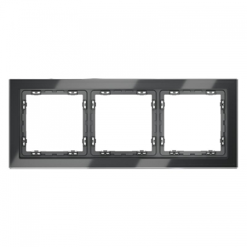 Рамка 3-м S70 стеклян. графит Voltum VLS110307 VLS110307