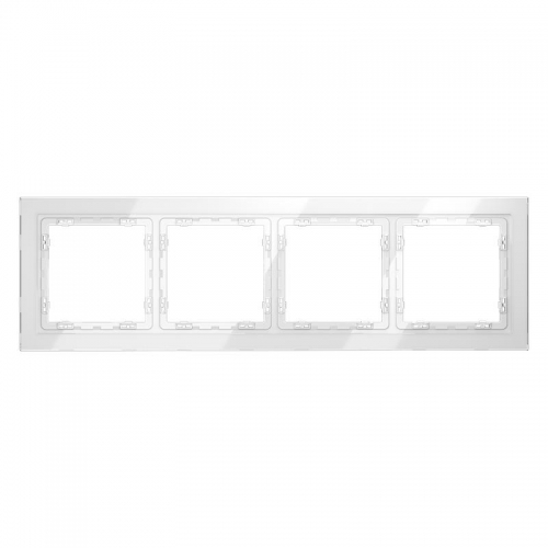 Рамка 4-м S70 стеклян. бел. Voltum VLS110401 VLS110401