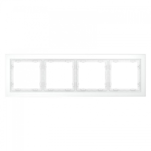 Рамка 4-м S70 стеклян. бел. матов. Voltum VLS110402 VLS110402