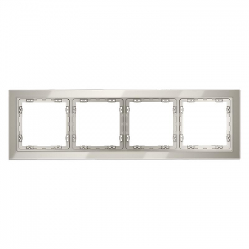 Рамка 4-м S70 стеклян. кашемир Voltum VLS110403 VLS110403