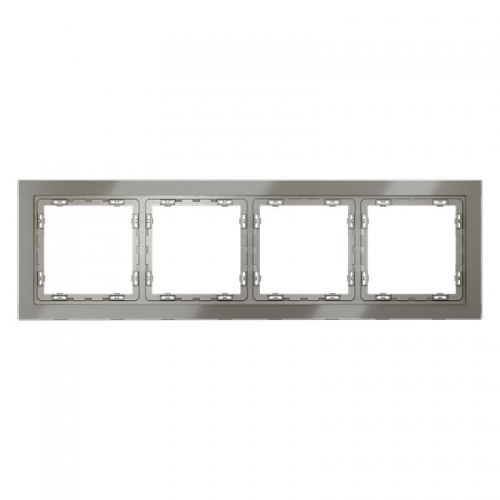 Рамка 4-м S70 стеклян. шелк Voltum VLS110404 VLS110404