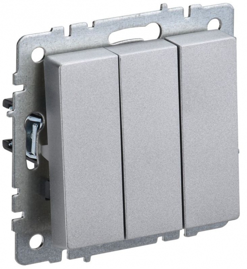 Выключатель 3-кл. СП BRITE ВС10-3-0-БрА 10А алюм. IEK BR-V30-0-10-K47 BR-V30-0-10-K47