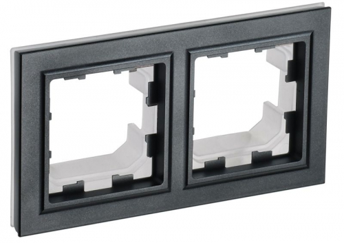 Рамка 2-м IP44 BRITE РУ-2-БрЧ-44 черн. IEK BR-M22-44-K02 BR-M22-44-K02