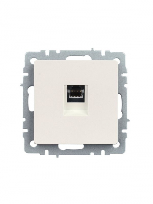 Розетка компьютерная СП RJ45 кат.5E BRITE РК10-БрЖ жемчуж. IEK BR-K10-1-K36 BR-K10-1-K36