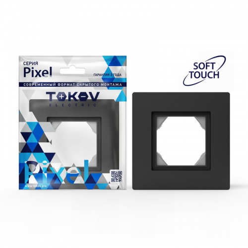 Рамка 1-м Pixel IP44 карбон TOKOV ELECTRIC TKE-PX-RM1-C14-IP44 TKE-PX-RM1-C14-IP44