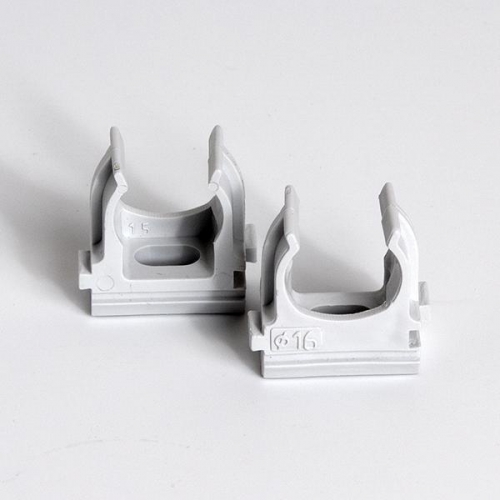 Держатель для труб (клипса) d16мм сер. (уп.100шт) TOKOV ELECTRIC TKE-LC-16-C06/100 TKE-LC-16-C06/100