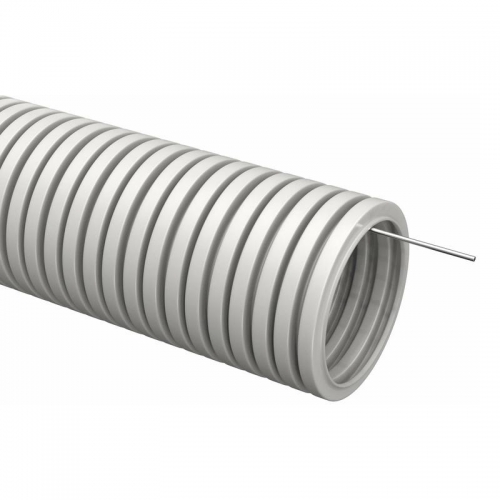 Труба гофрированная ПВХ d20мм с протяжкой сер. (уп.10м) TOKOV ELECTRIC TKE-TG/P-20-C06/10 TKE-TG/P-20-C06/10