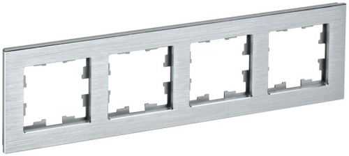 Рамка 4-м BRITE РУ-4-1-БрА металл алюм. IEK BR-M42-M-K47 BR-M42-M-K47