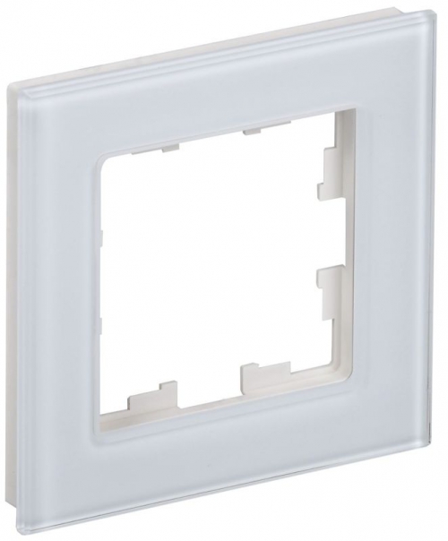 Рамка 1-м BRITE РУ-1-2-БрБ стекло бел. IEK BR-M12-G-K01 BR-M12-G-K01