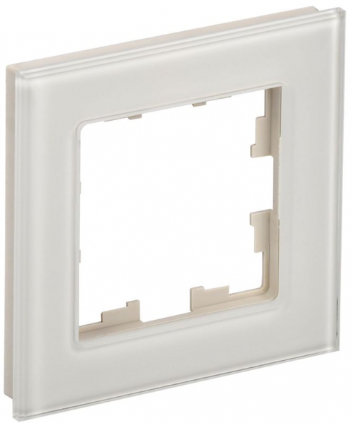 Рамка 1-м BRITE РУ-1-2-БрВа стекло ванильн. IEK BR-M12-G-K10 BR-M12-G-K10