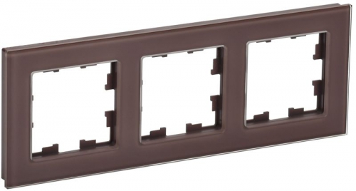 Рамка 3-м BRITE РУ-3-2-БрТБ стекло темн. бронза IEK BR-M32-G-K45 BR-M32-G-K45