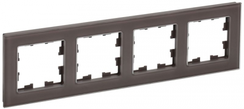 Рамка 4-м BRITE РУ-4-2-БрТБ стекло темн. бронза IEK BR-M42-G-K45 BR-M42-G-K45